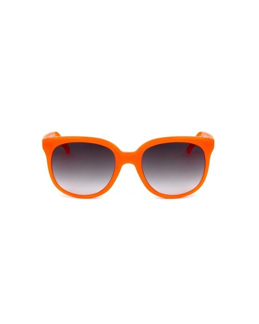 Linda Farrow Orange X Matthew Williamson Oval Frame Sunglasses