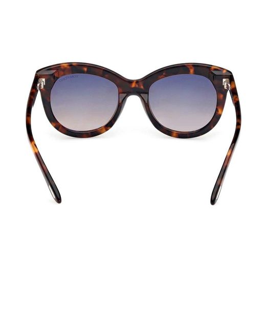 Tom Ford Brown Odette Oval Frame Sunglasses