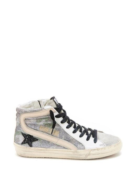 Golden Goose Star Patch High-top Sneakers in White | Lyst Canada