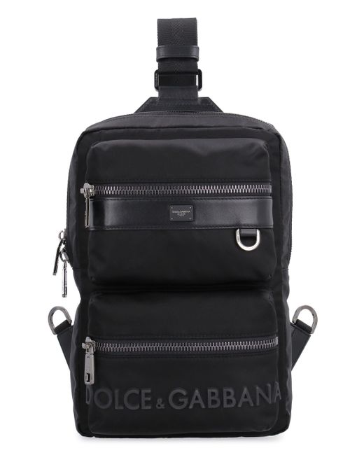 Dolce & Gabbana Black Sicilia Dna Nylon Backpack for men
