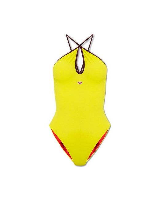 DIESEL Yellow 'bfsw-mari' One-piece Swimsuit