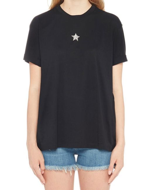 Stella McCartney Black Embellished Star T-shirt