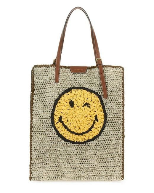 Anya Hindmarch Metallic N/S Wink Tote Bag