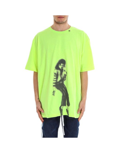 Off White c o Virgil Abloh Michael Jackson Illusionist T shirt in Yellow for Men Lyst