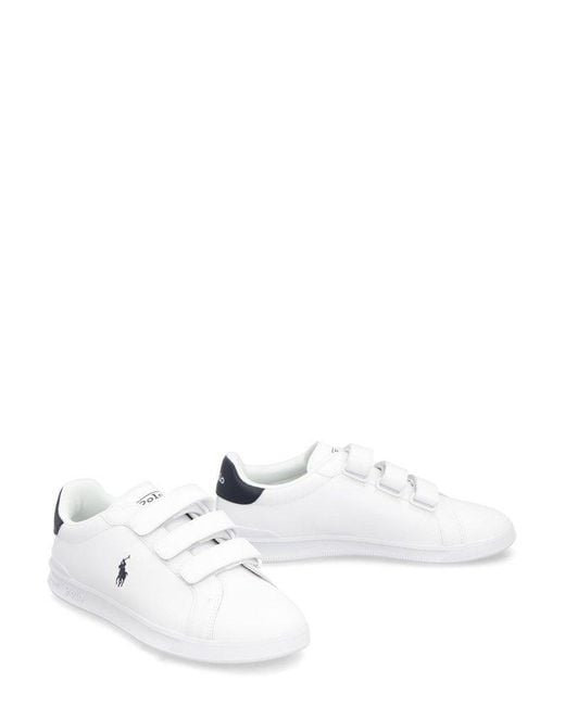 Polo Ralph Lauren White Pony Embroidered Low-top Sneakers
