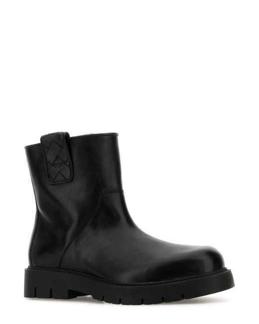 Bottega Veneta Black Haddock Ankle Boots for men
