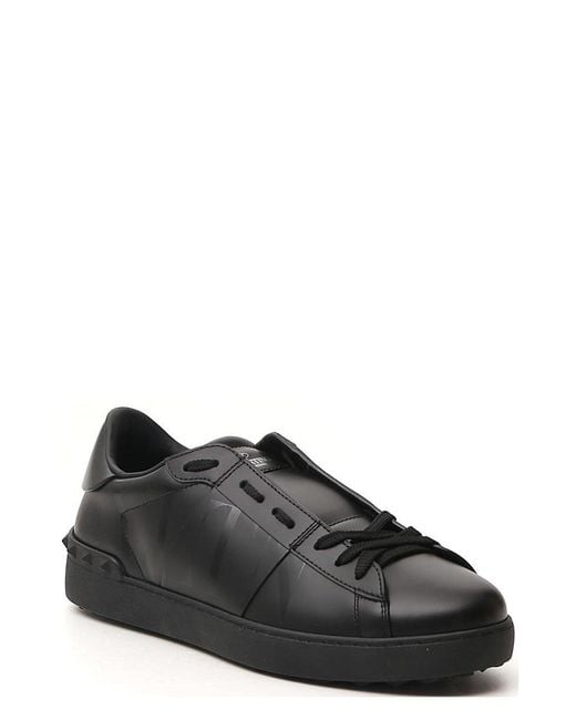 Garavani Leather Band Sneaker in Nero (Black) for Men - Save - Lyst