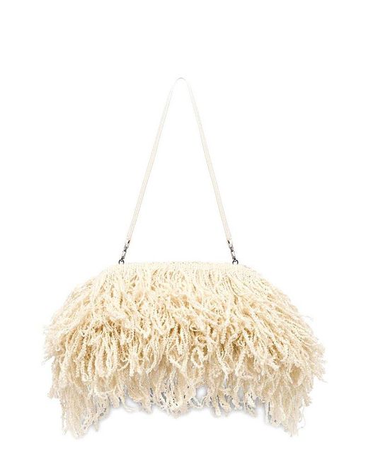 Philosophy Di Lorenzo Serafini Natural All Over Fringed Shoulder Bag