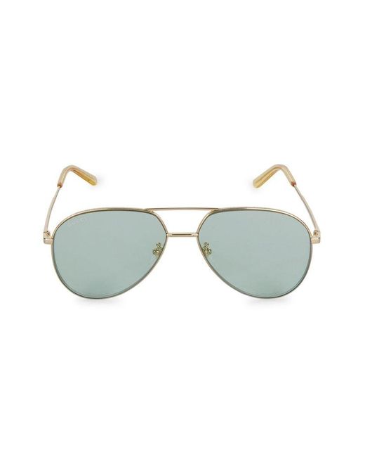 Gucci Metallic Aviator Frame Sunglasses