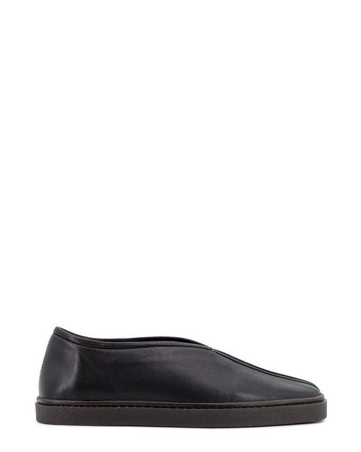 Lemaire Black Piped Slip-on Sneakers