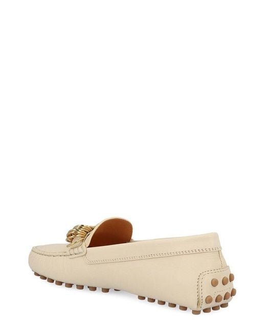 Tod's Natural Ring Embellished Loafers