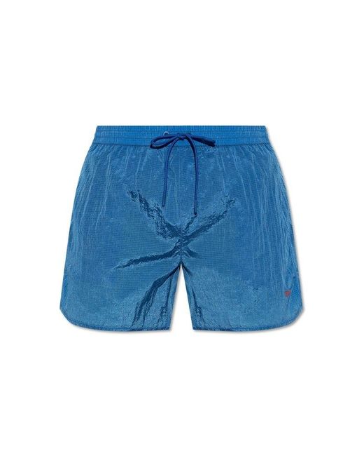 DIESEL Blue Jimmie-38-D-Pop Drawstring Swim Shorts for men