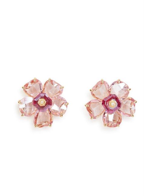Swarovski Pink Florere Stud Earrings