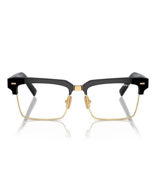 Miu Miu Black Square Frame Glasses
