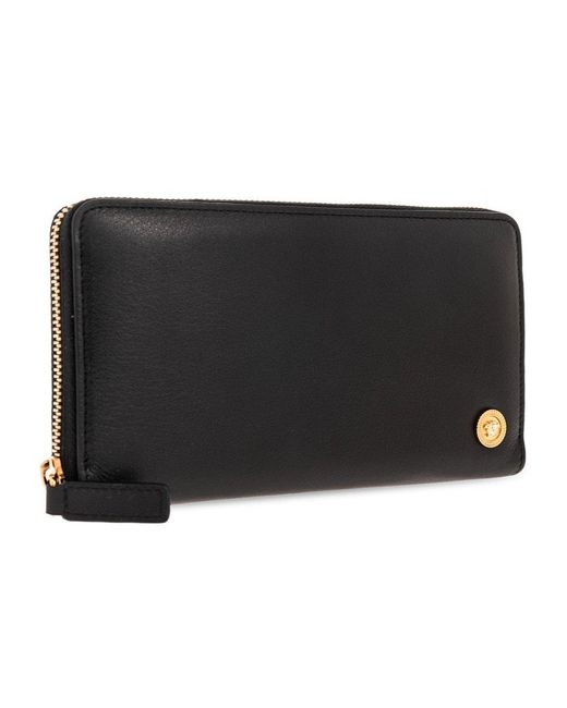 Versace Black Rectangular-shaped Zip-around Wallet
