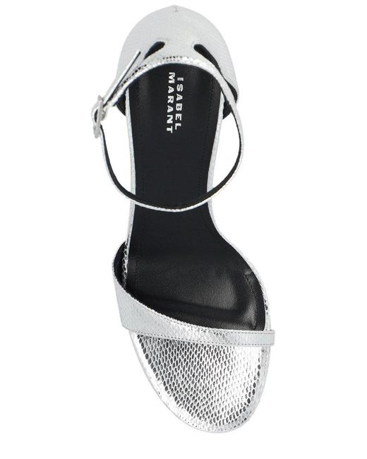 Isabel Marant White Ailisa Heeled Sandals