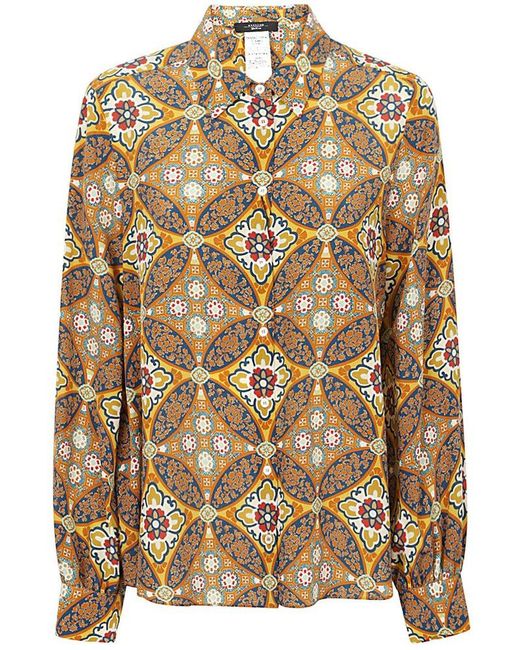 Weekend by Maxmara Brown Classic All-over Printed Shirt