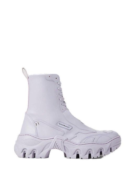 Rombaut Logo Patch Boots in Purple | Lyst