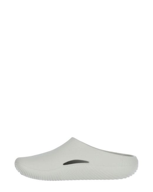CROCSTM White Logo-Embossed Slip-On Sandals