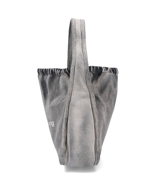 Alexander Wang Gray Large Ryan Ribbed Knit Tote Bag