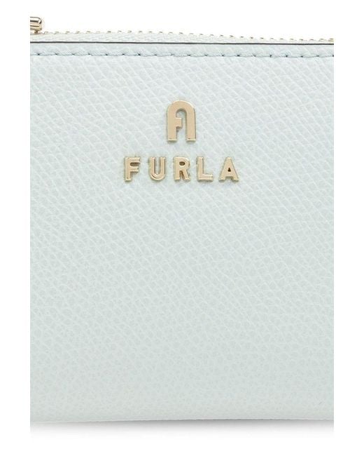 Furla White 'camelia' Key Case,