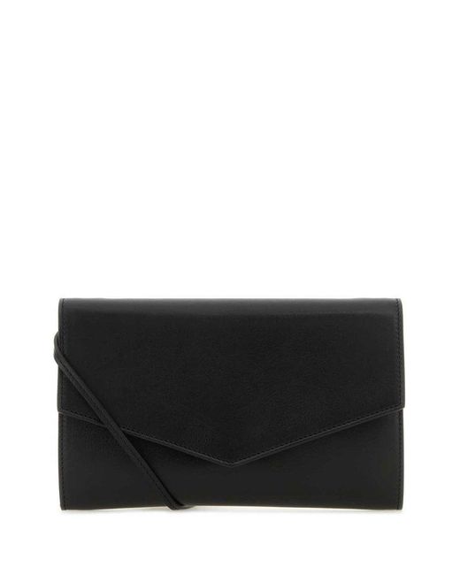 The Row Black Strapped Envelope Bag