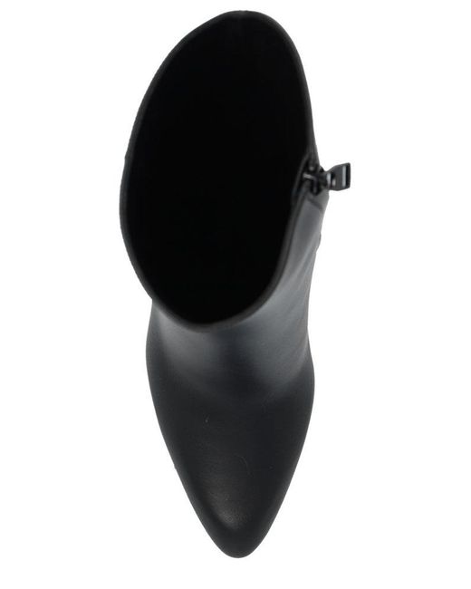 Alexander McQueen Black Pointed Toe Heeled Boots