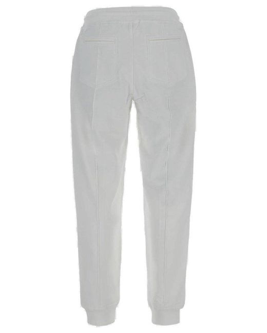 Brunello Cucinelli Gray Drawstring Tapered Track Pants for men