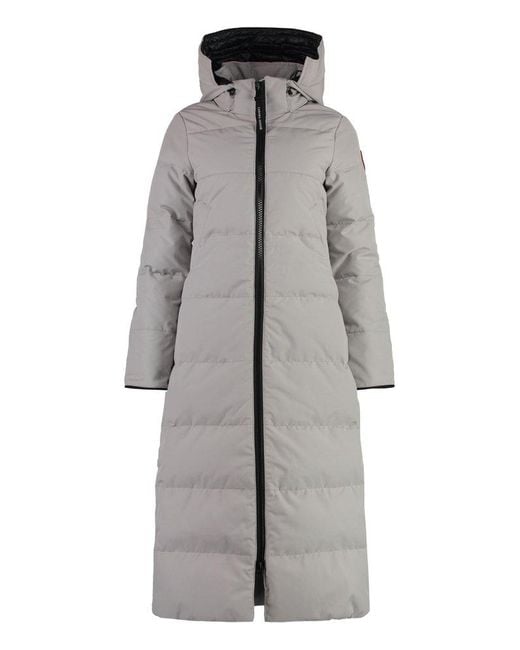 Canada Goose Gray Mystique Long Hooded Down Jacket