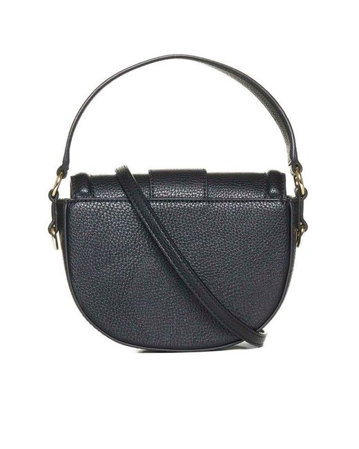 Versace Blue Logo-buckle Small Shoulder Bag