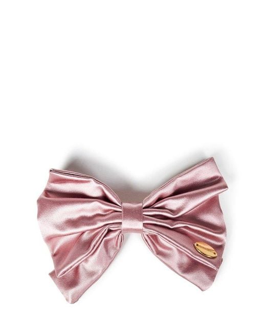 Barrette à Cheveux Vintage Nina Ricci - Nœud Satin Vert - Made In France - Occasion