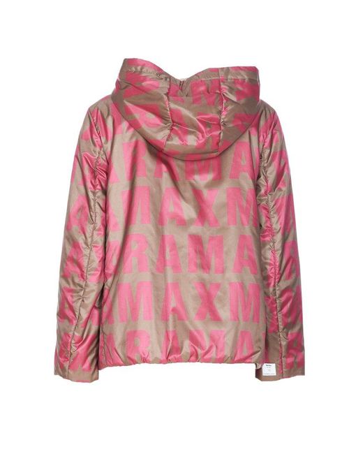 Max Mara Pink Zip-up Drawstring Reversible Jacket