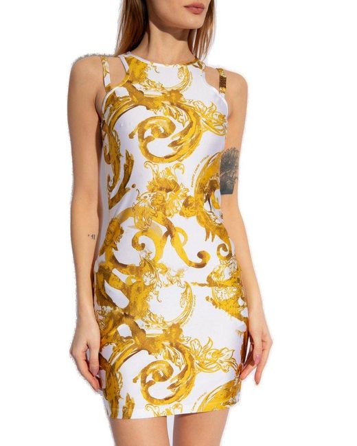 Versace Metallic Slip Dress