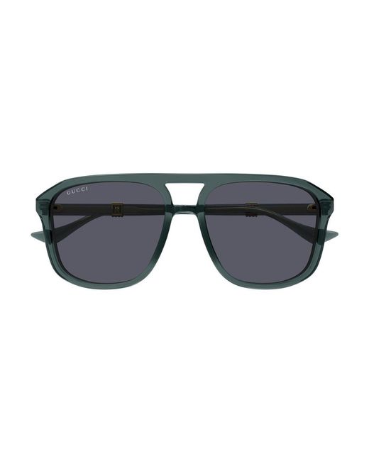 Gucci Gray Square Frame Sunglasses