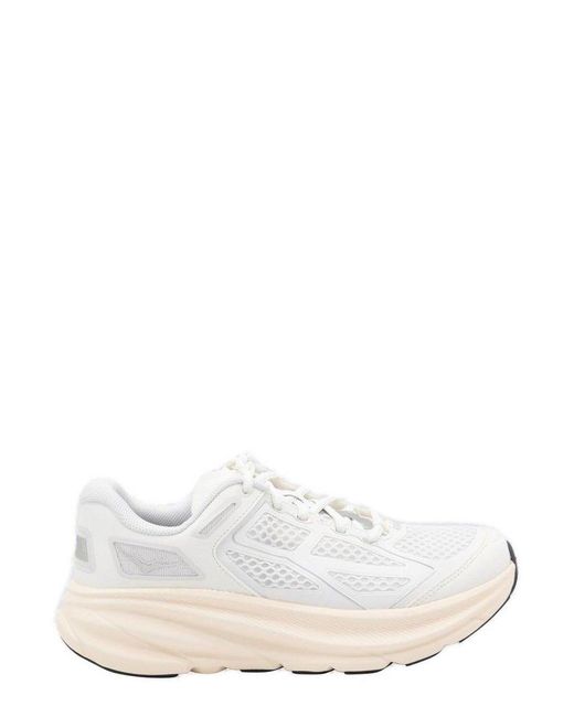Hoka One One White Clifton One9 Sneakers