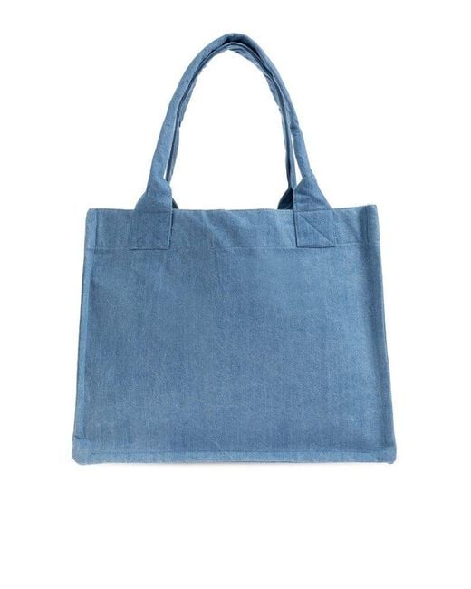 Ganni Blue Shopper Bag,