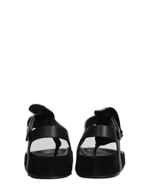 Isabel Marant Black Isela Ruffled Sandals