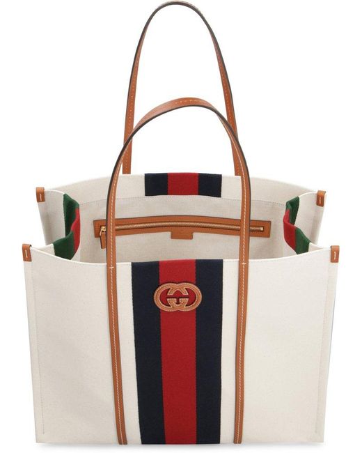 Gucci White Interlocking G Tote Bag