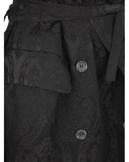 Uma Wang Black Button-up Long Coat