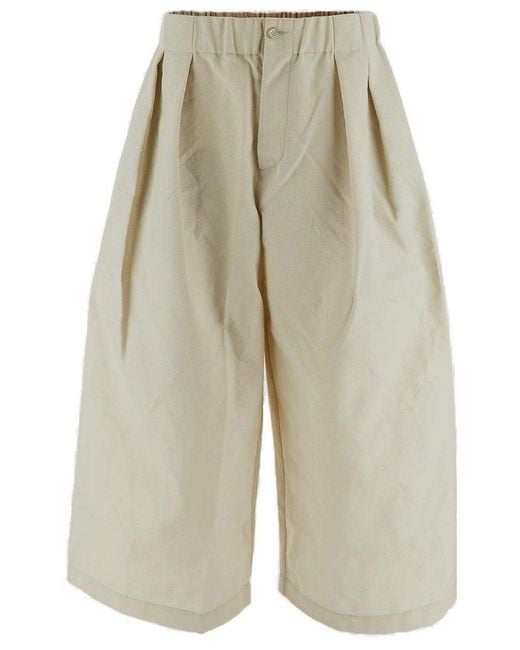 Uma Wang Natural Elastic Waist Pleated Pants for men