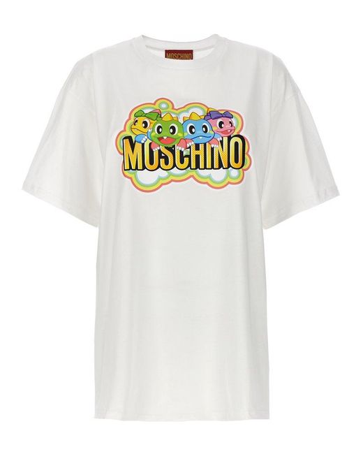 Moschino White Bubble Bobble T-shirt