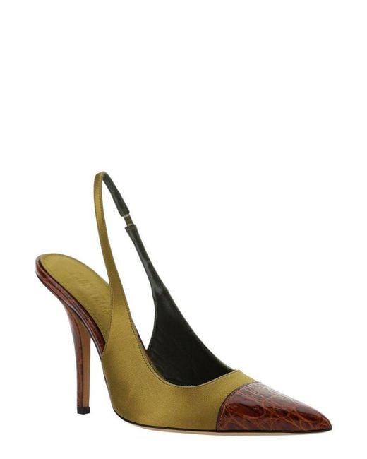 Paris Texas Metallic Miranda Slingback Pumps