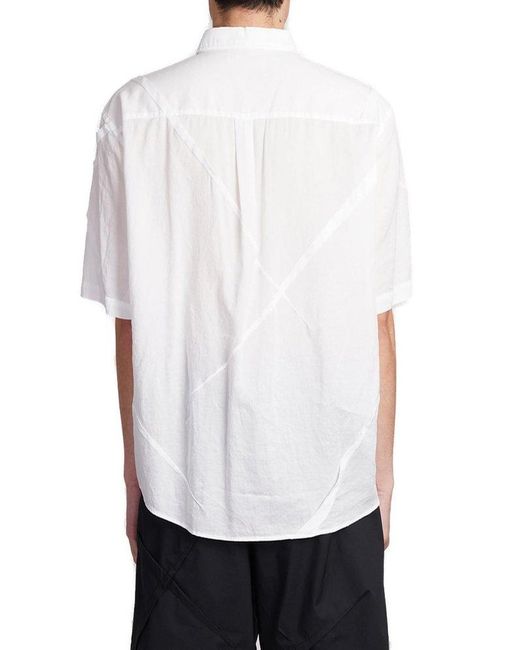 Undercover White Semi-sheer Short Sleeved Shirt for men