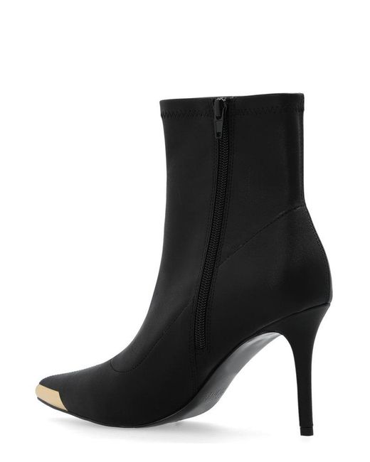 Versace Jeans Couture Black Pointed-Toe Ankle Boots