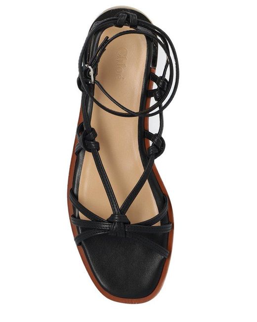 Chloé Black Uma Flat Sandals