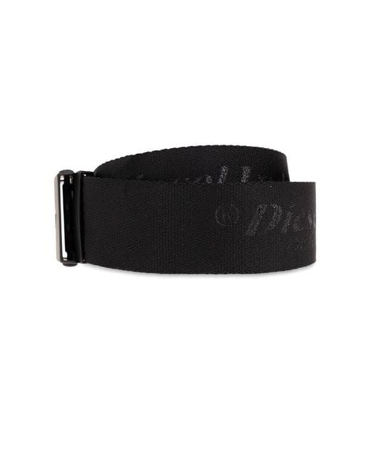 DIESEL Black ' Logo B- Ind' Belt, for men