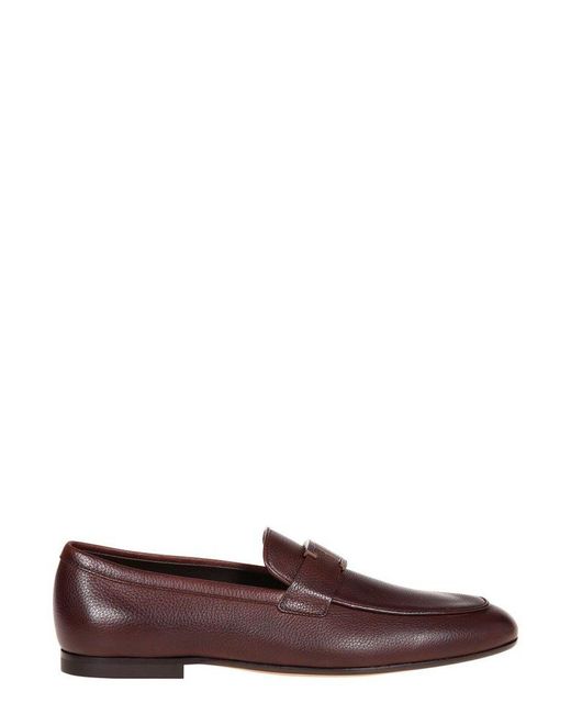 Tod's Brown T Timeless Slip-on Loafers for men