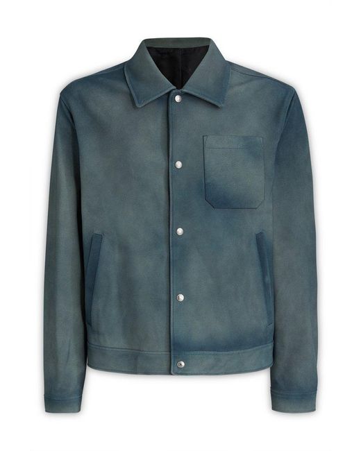 Dior Blue Tie-dyed Shirt Jacket for men