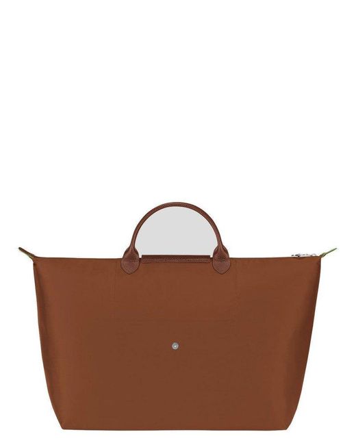 Longchamp Brown Le Pliage Green - Travel Bag L