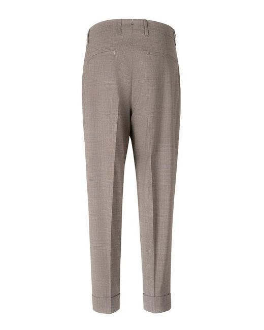 Berwich Gray Chiaia Cuffed Dress Pants for men